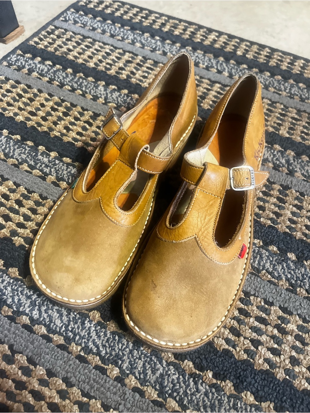 Kickers y2k Tan Mary Jane Leather Shoes - Picture 2 of 4